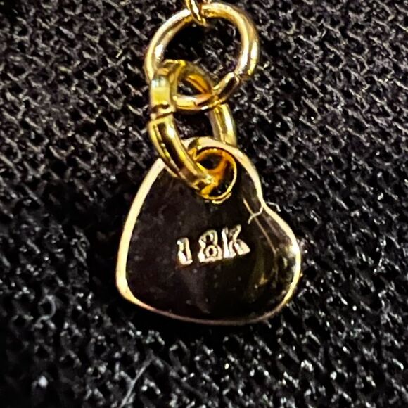 SALE 18k Stamped Gold Filled Virgo Iridescent Horoscope Crystal Necklace - Picture 4 of 7